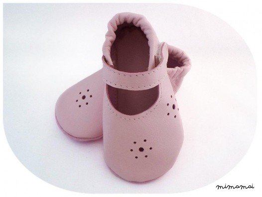Scarpa suola morbida a mano in pelle - Sandalo, rosa, per bambine