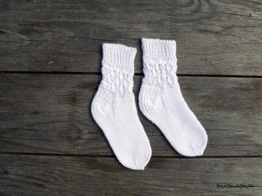 Baby cotton socks - hand knit baby summer socks - newborn socks
