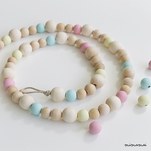 Guirlande en perles de bois Ninon