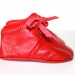 3-6 Months Slippers / Baby Shoes Lamb Leather RED