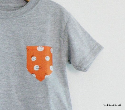 Short sleeves Gray T-shirt with Pocket