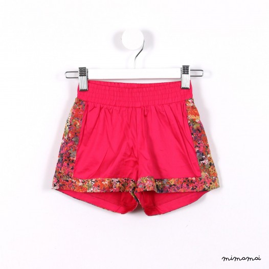 Contrast Stretchband Shorts pink