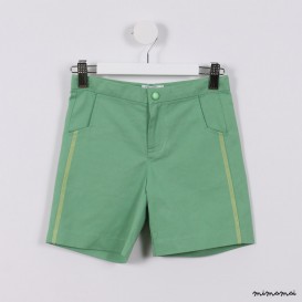 Contrast Stitching Shorts green