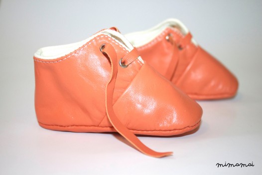 SALE 6-12 Months Slippers / Baby Shoes Lamb Leather