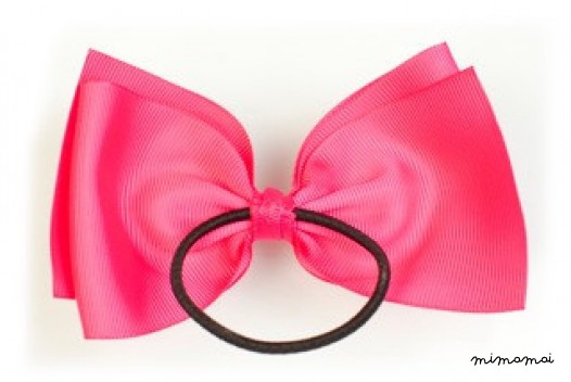 Medium Bow Ponytail Holder - Pastel Blue