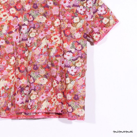 Boxy T-Top pink floral