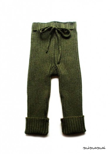 Babies/Children's/Toddlers knitted merino wool high waist Leggings/pants/trousers/2x2 rib knit