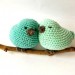 Crochet birds decoration, crochet love birds, love birds gift