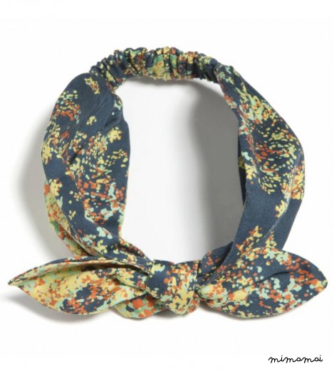 Elasticated hairband in Forest print
