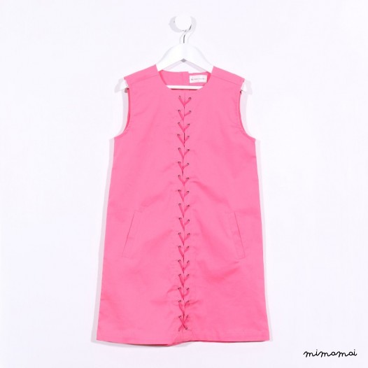 Sleeveless Eyelet Dress pink
