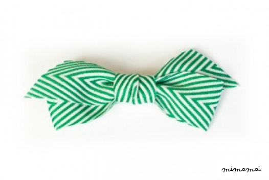 Thin Chevron Hairbow Gren