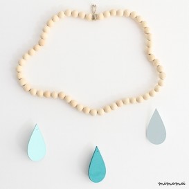 Nuage en perles de bois Marin
