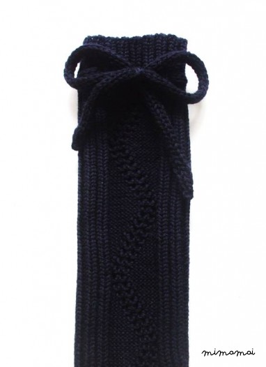 Babies/Children's/Toddlers knitted merino wool ribbed-lace leg warmers/2x2