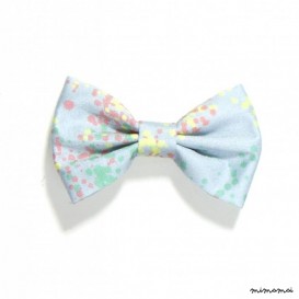Bow Clip in Light Blue Orchard