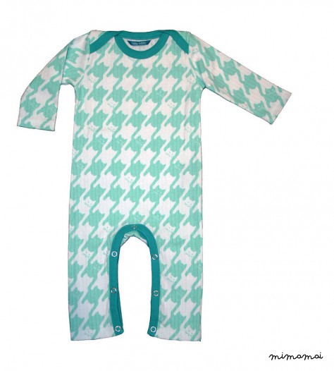 Babies 'Dogtooth Pattern But It's Cats' Sleepsuit