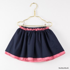 Uma skirt in navy and raspberry