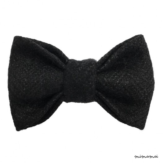 Child black bow tie, cashmere