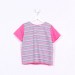Boxy T-Top in pink stripes.