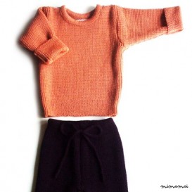 Babies/Children's/Toddlers Virgin wool round neck sweater and pants set