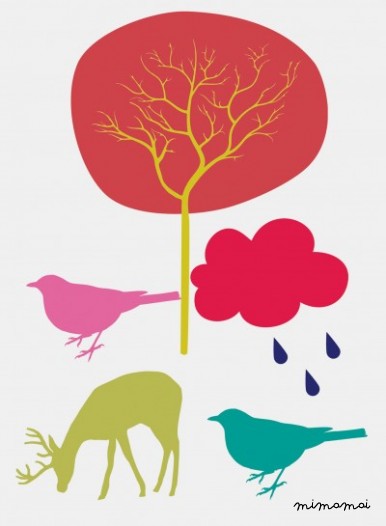 Red Tree+Animals