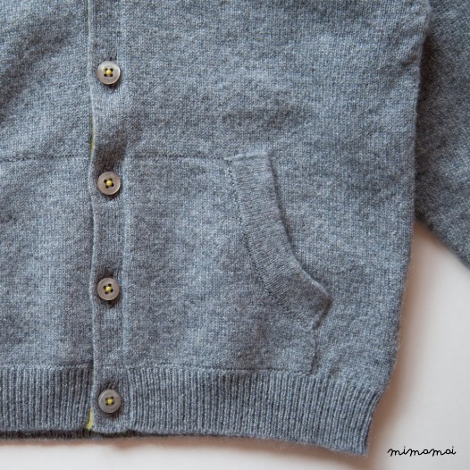 Hoody Cardigan - Dark Grey M&eacute;lange