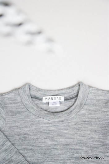 Baby Merino wool grey long sleeve blouse