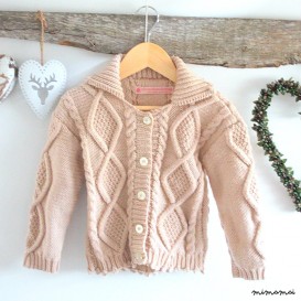 Caramel cable handknit