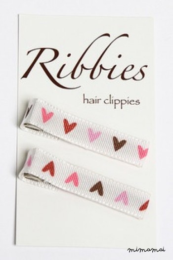 Pair of Sweetheart Multi Heart Hairclips