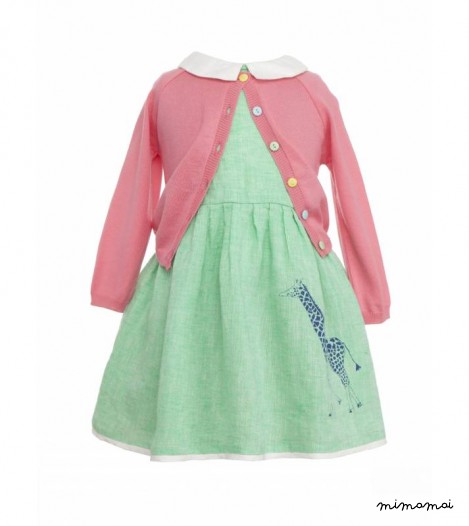 Penny Giraffe Dress Pink