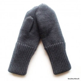 Children's double knitted merino wool long mittens/winter mittens