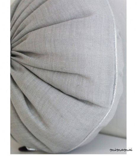 COUSSIN LITTLE MACARON LIN LAV&Eacute; GRIS