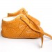 3-6 months Slippers / Baby Shoes Lamb Leather White Mustard OwO SHOES