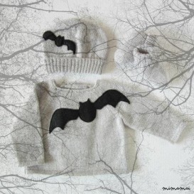 Maglia maglione.Baby set per Halloween. 100% lana.