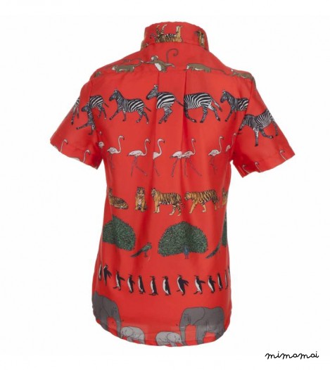 Arthur Shirt, Walking In The Zoo, Red
