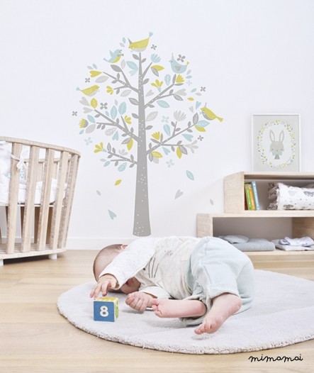 Affiche b&eacute;b&eacute; enfant lapin gar&ccedil;on
