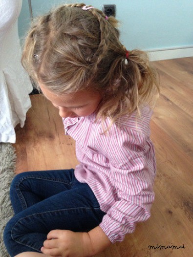Pink striped cotton blouse, Baby&Toddler blouse, Girls blouse, Little girl clothing