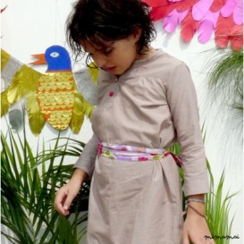 Microstripe dress