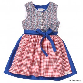 Dress MY DIRNDL flower blue/check red