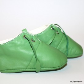 2 - 3 years Slippers / Baby Shoes Lamb Leather Green
