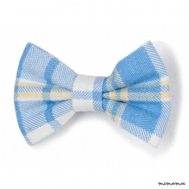 Hair Bow clip in Blue Check