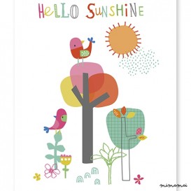 Affiche d&eacute;co enfant oiseaux