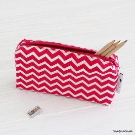Estuche zig zag fucsia