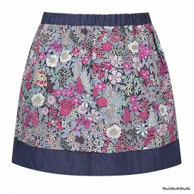 Denim/Liberty Pink Reversible Skirt