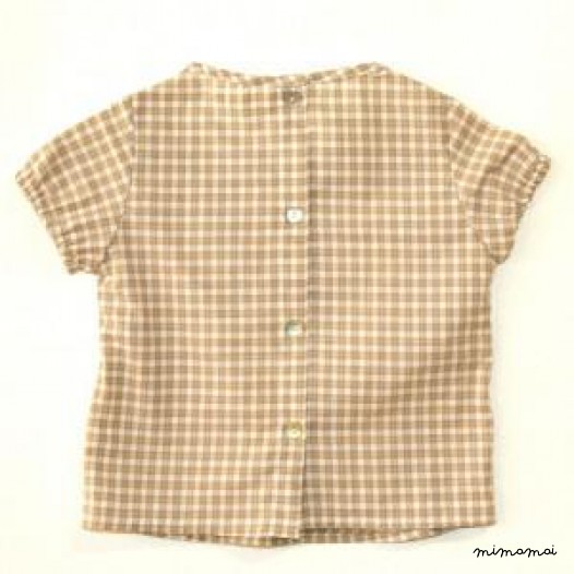 Gingham Cream Blouse