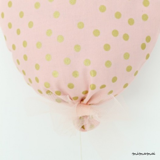 Ballon &laquo; Louise &raquo; p&ecirc;che et or