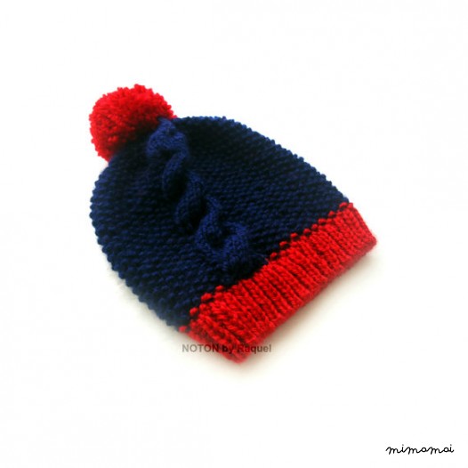 Ragazzi blu e rosso Beanie, ragazzi berretto, cappello di inverno