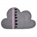 Tapis chambre de bébé, forme nuage rose et gris