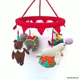Circus baby mobile, circus nursery mobile