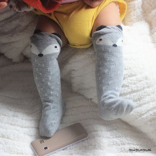 Grey Raccoon Socks