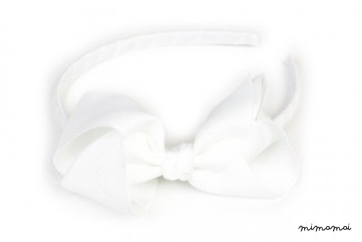 Bow Headband White